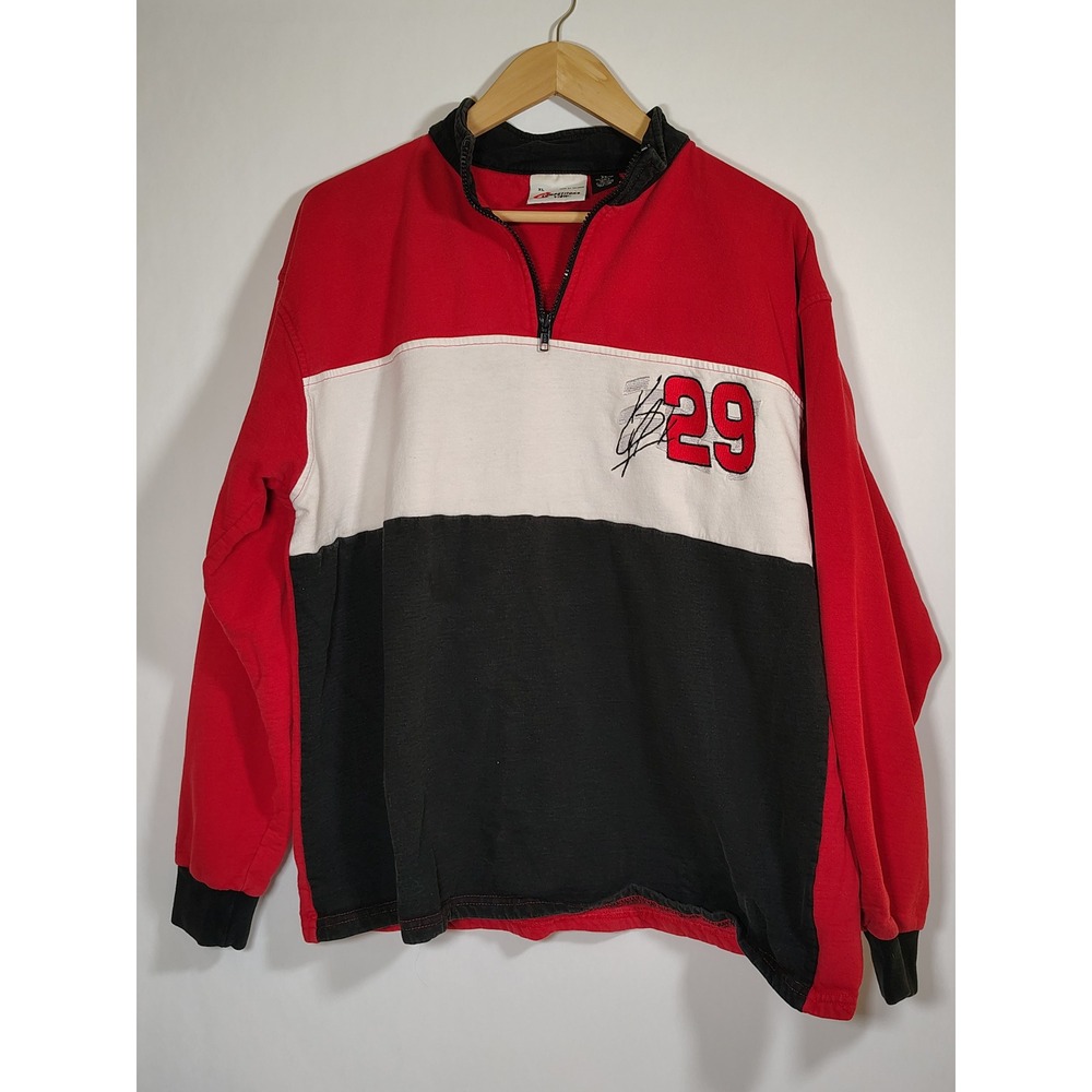 Competitors View Mens XL‎ 1/4 Zip Sweatshirt Racing NASCAR 29 Embroidered
